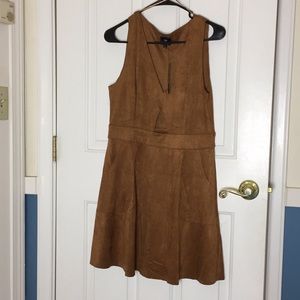 Vegan Suede Cutout Dress